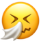 Sneezing Face emoji on Apple